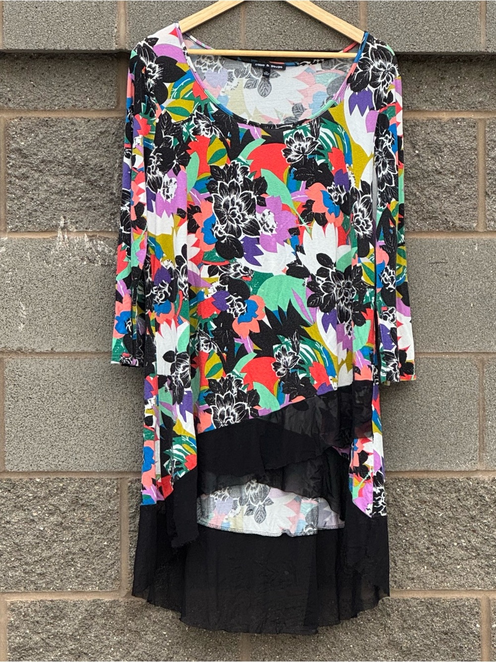 Women’s Cable & Gauge Vibrant Multicolor Long Top XL